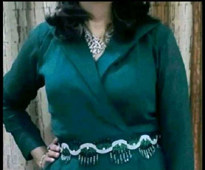 Elegant Green coord peplum Set