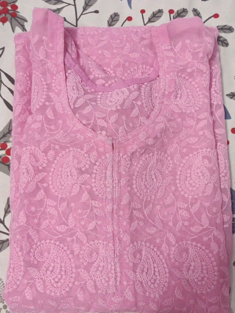 Chikenkari Georgette Kurta