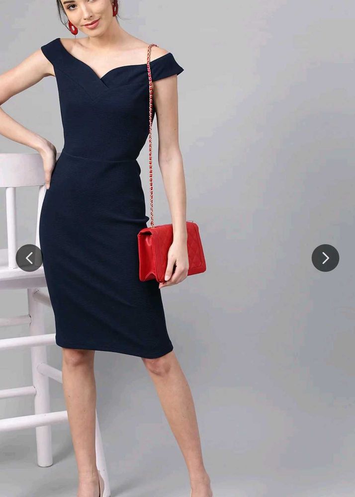 Elegant Navy Bodycon Dress