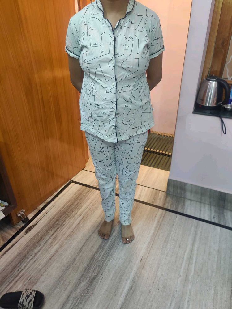 Pure Cotton Night Suit For Women Nd Girl