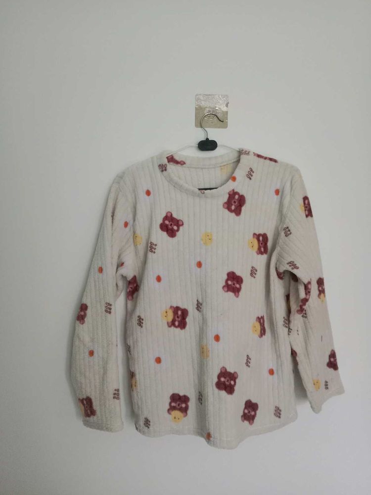 Cute Bear Print Top