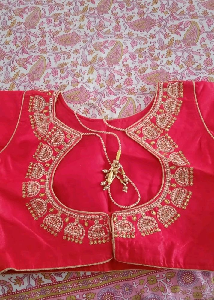 This Is Red Colour Heavy Moti Work Blouse ❤️