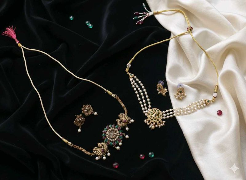 Elegant Antique Finish Necklace Set