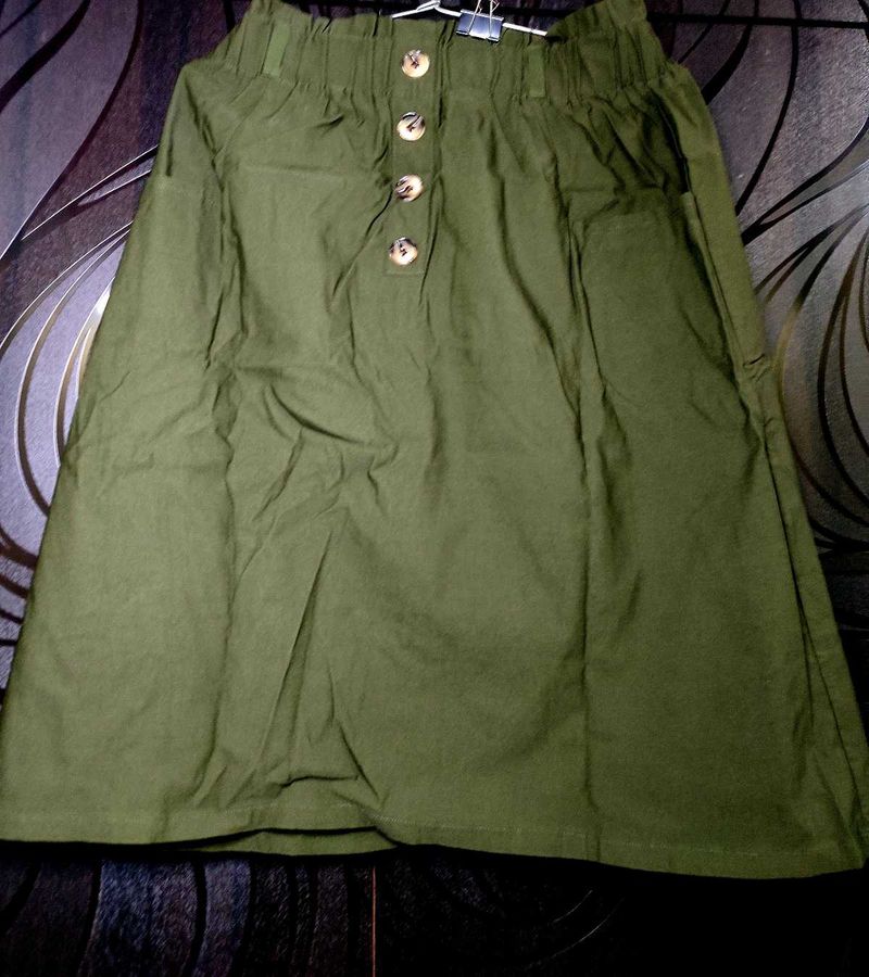 Olive A-line Skirt