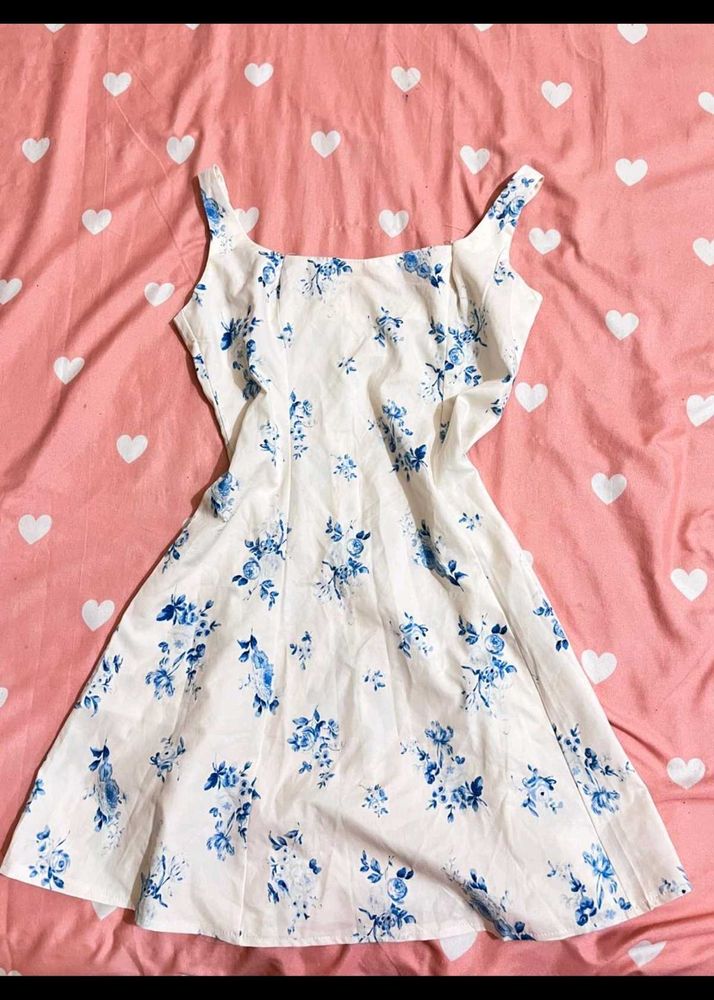 Savana Blue Floral Print Sundress