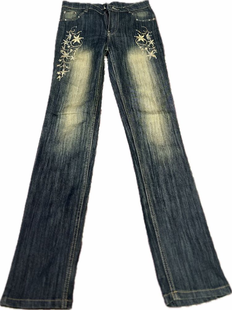 Embroidered Star Jeans