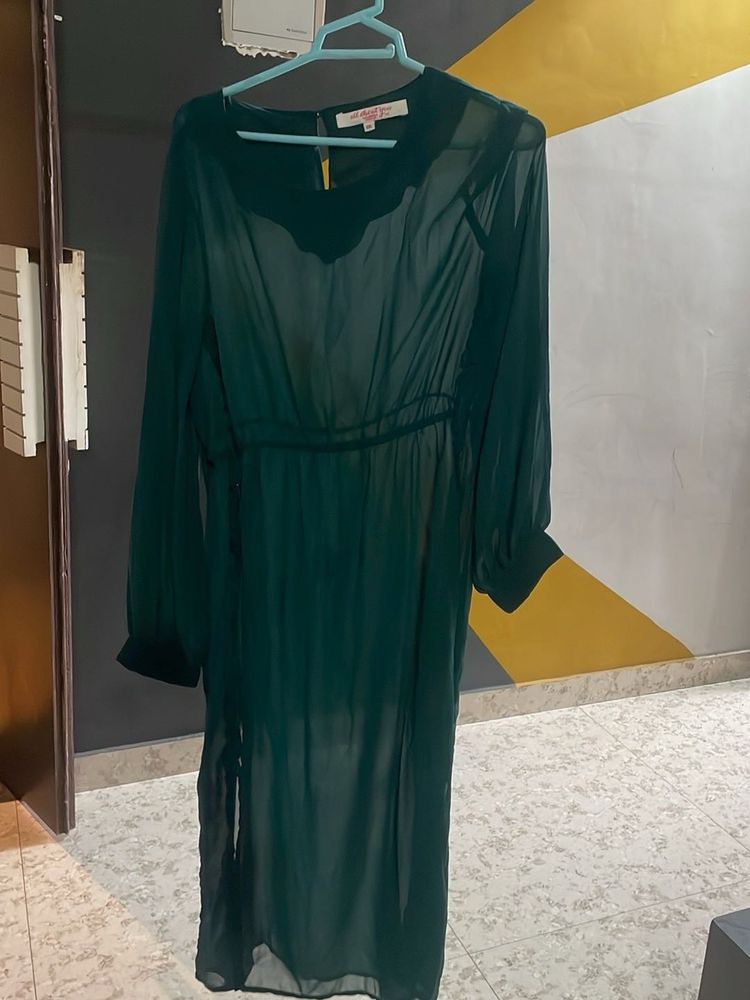 Elegant Green Maxi Dress