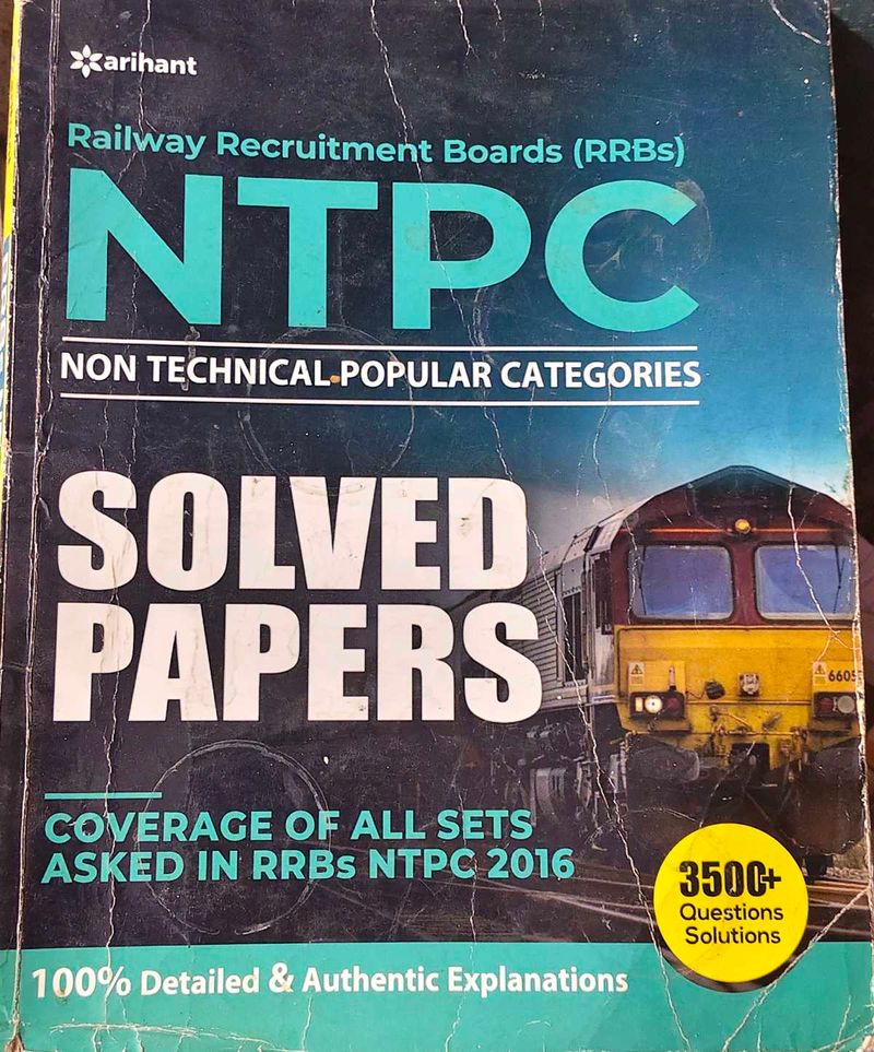 Arihant NTPC RAILWAY SOLVED PAPER   upto 2016