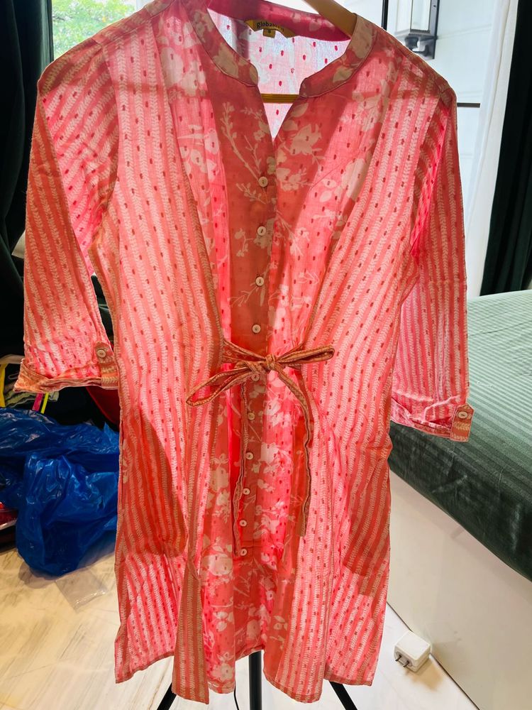 Striped Floral Tunic Top