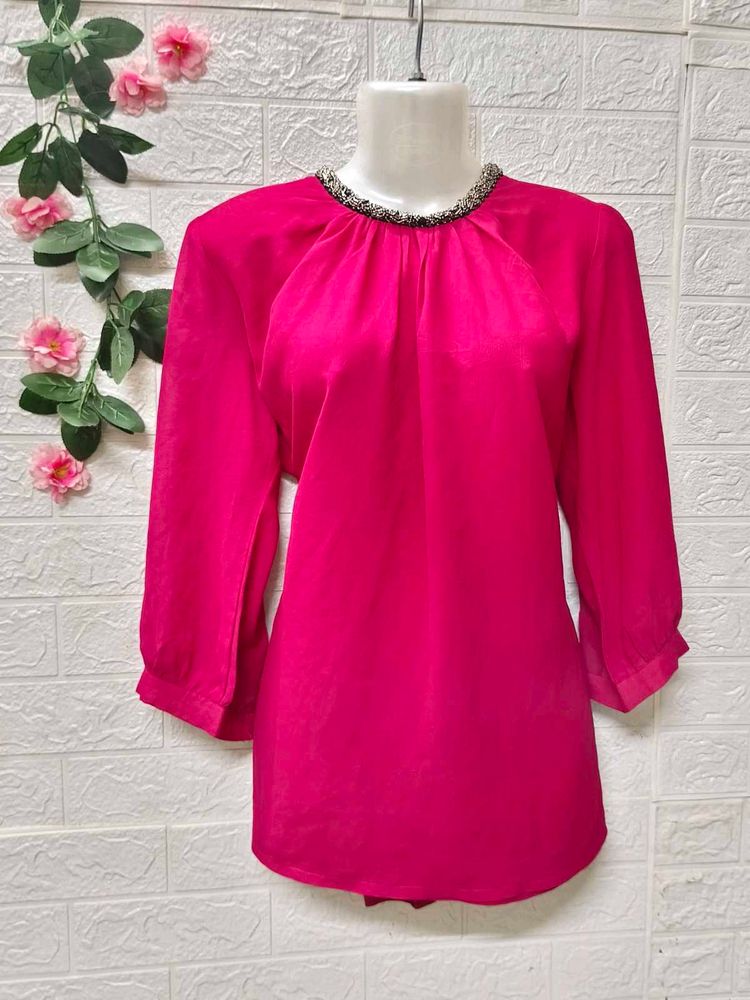 Size L 🎁Buy 2 Get 1 Free 🎁 Elegant Pink Top