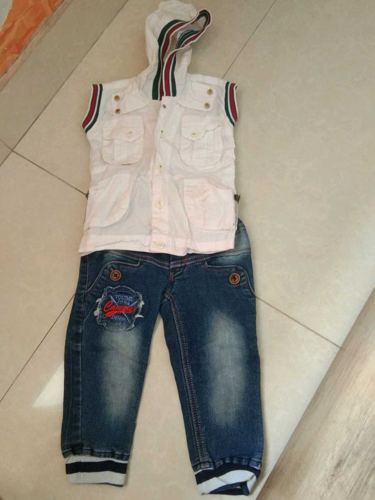 Brand New Hooded Partywear Jacket N Jeans