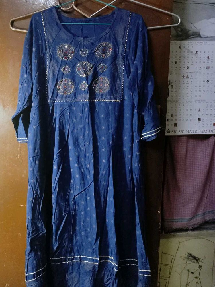 A Line Kurti With Pant