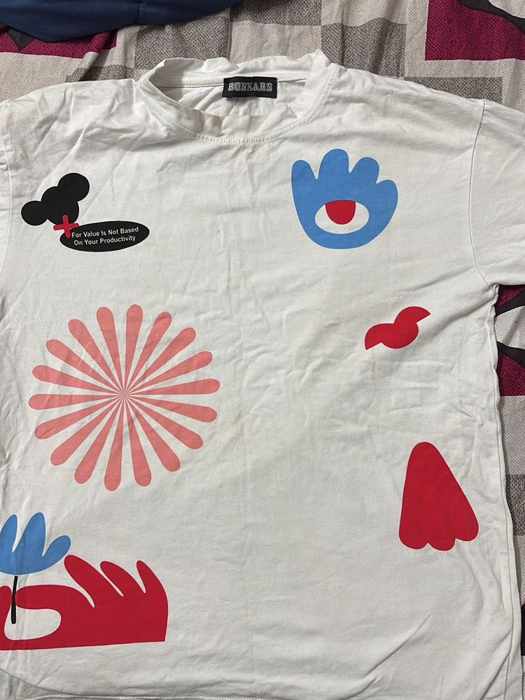 Bonkers oversized white tshirt