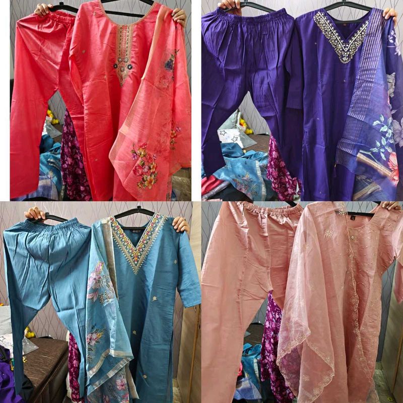 Premium Quality Roman Silk Party Wear Suits Stitch