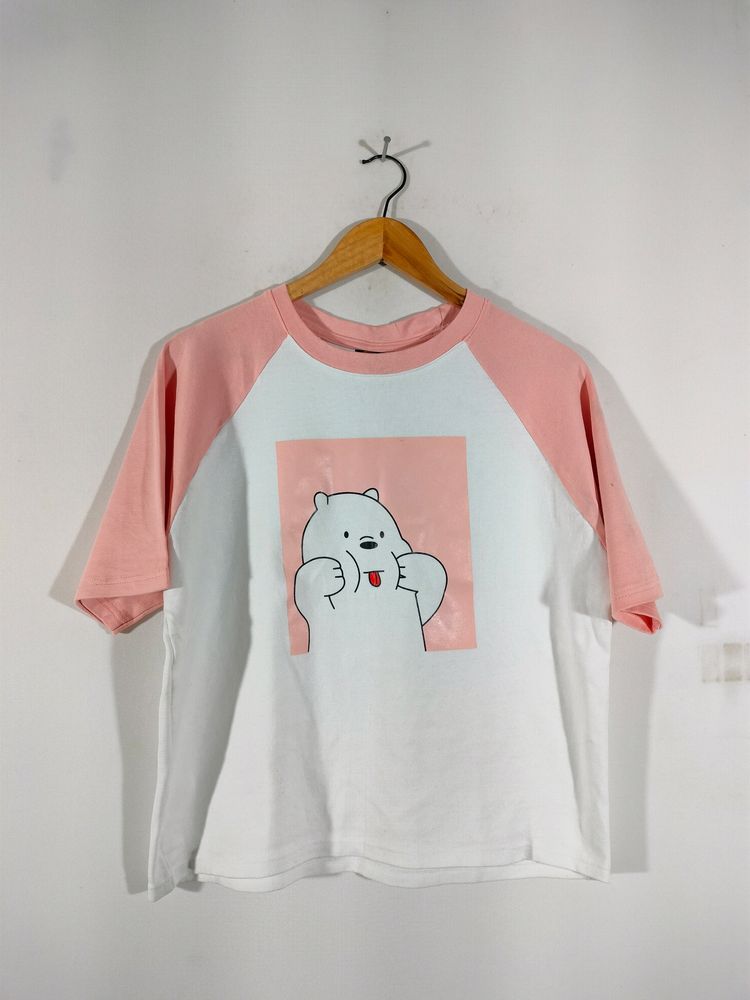 Peach&amp; White Casual Top (Women&#39;s)