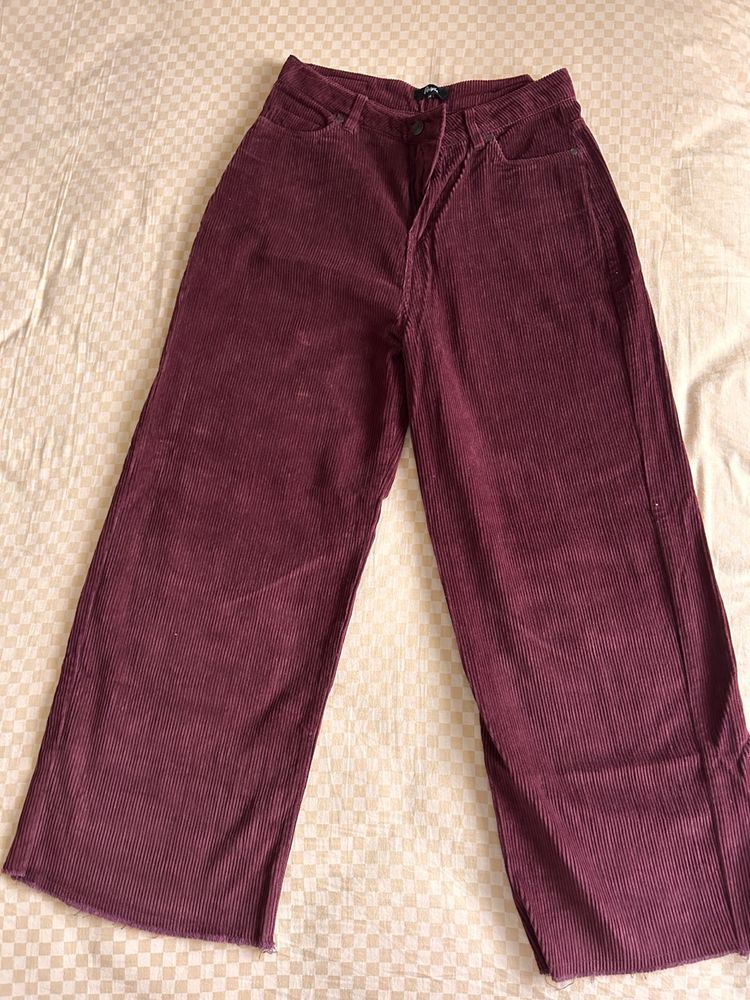 People Corduroy Wide Leg Jeans ( Rarely Worn)
