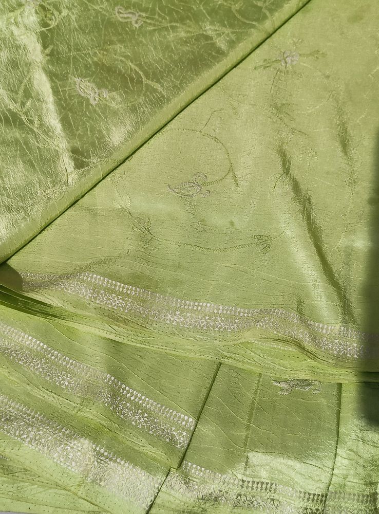 Parrot Green Saree