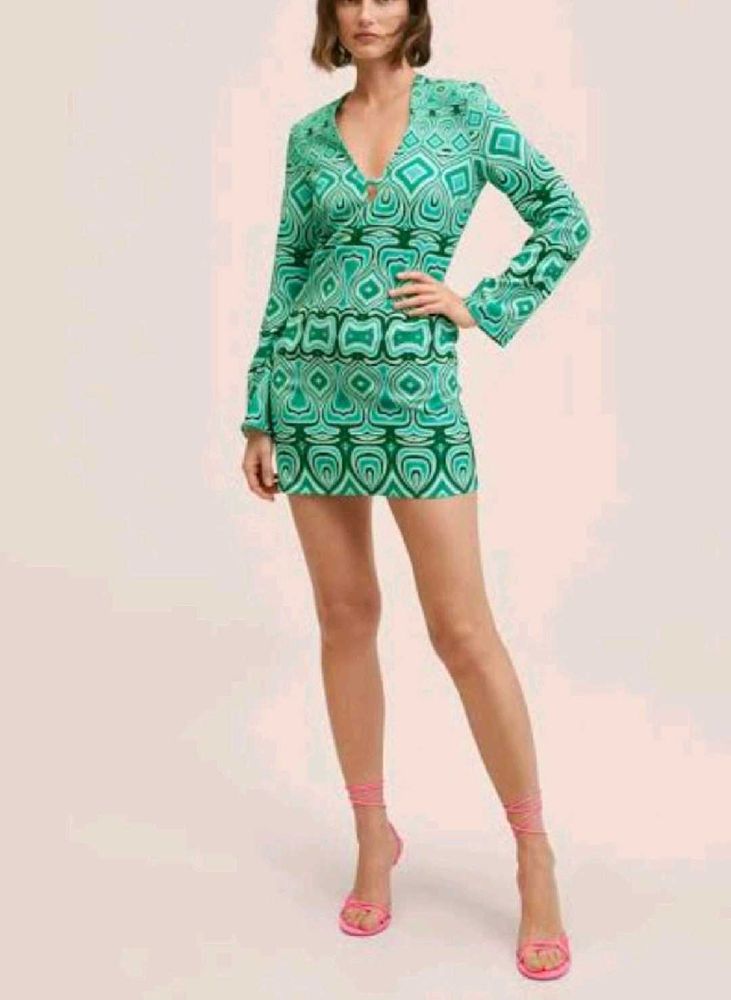 Mango Green Dress