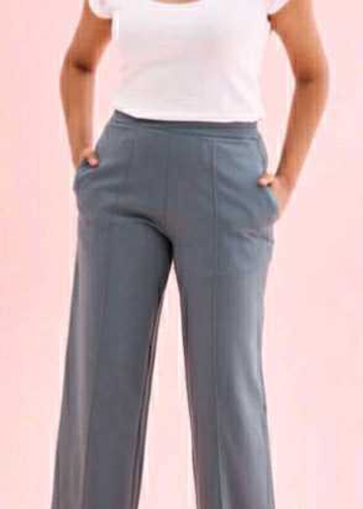 Women&#39;s Ocean Green Ponte Wide Leg Pant