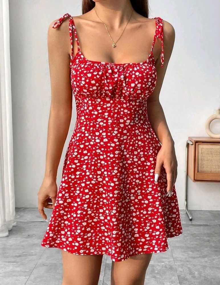 Newme Floral Red Mini Dress