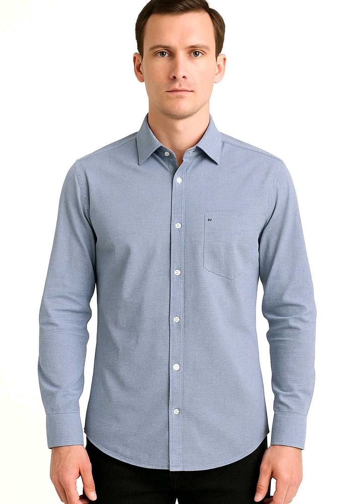 Men's Blue Long Sleeve Shirt - Chest 44