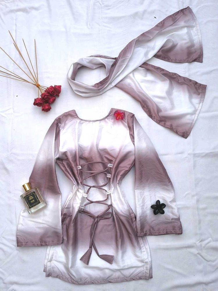 Doubleshade Corset Kurti With Scarf🫶🏻