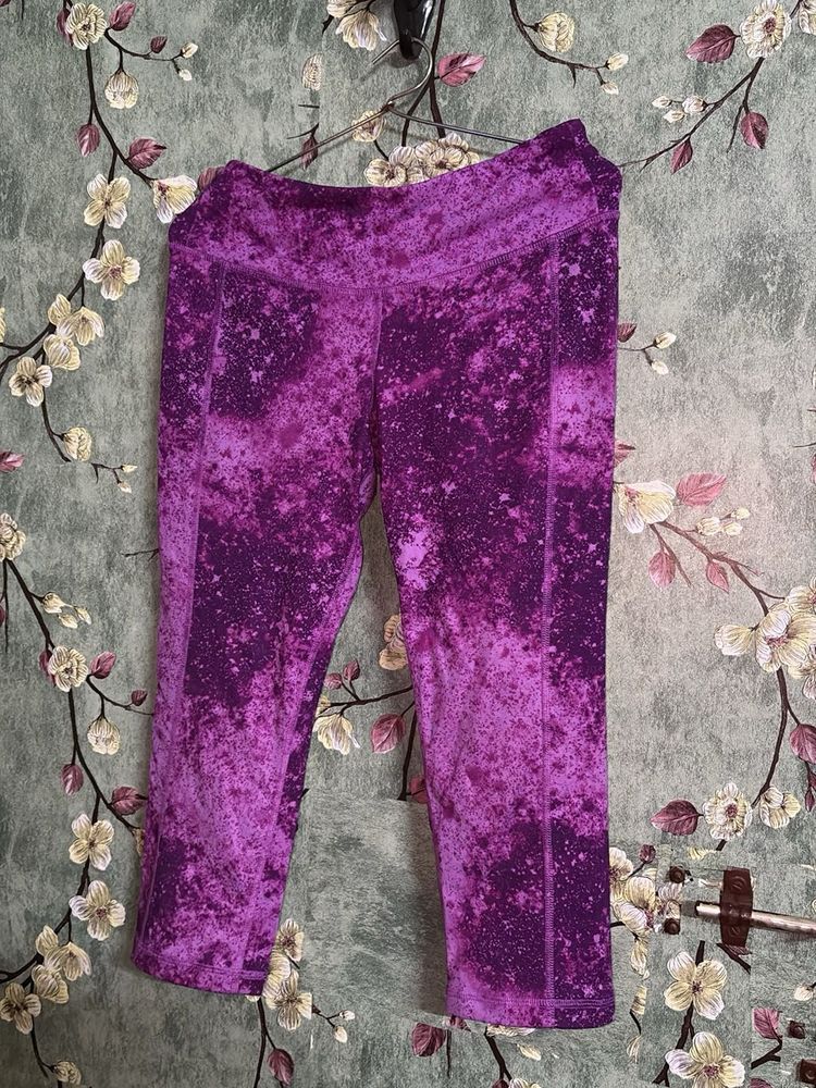 Purple Active Wear Gym Leggings