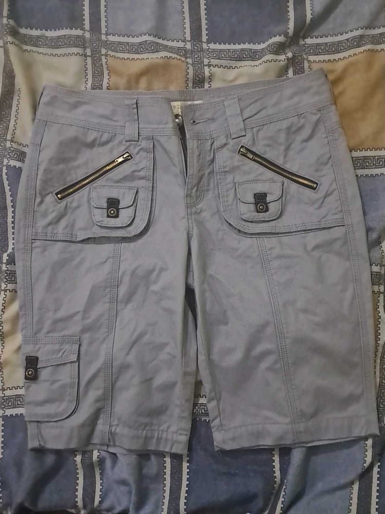 Cargo Shorts with Zipper Pockets