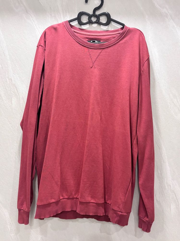 Peach Color Crew Neck Sweatshirt