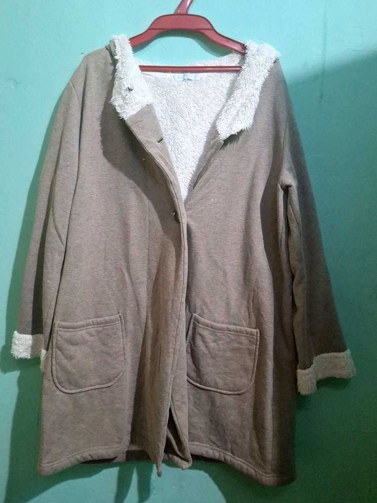 Hooded Fleece Cardigan