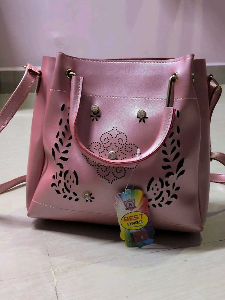 Pink Stylish Handbag-New with tag