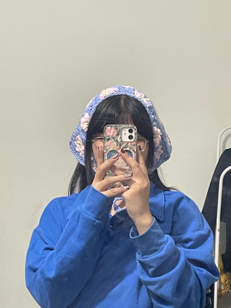 Crochet Flower Granny Square Scarf