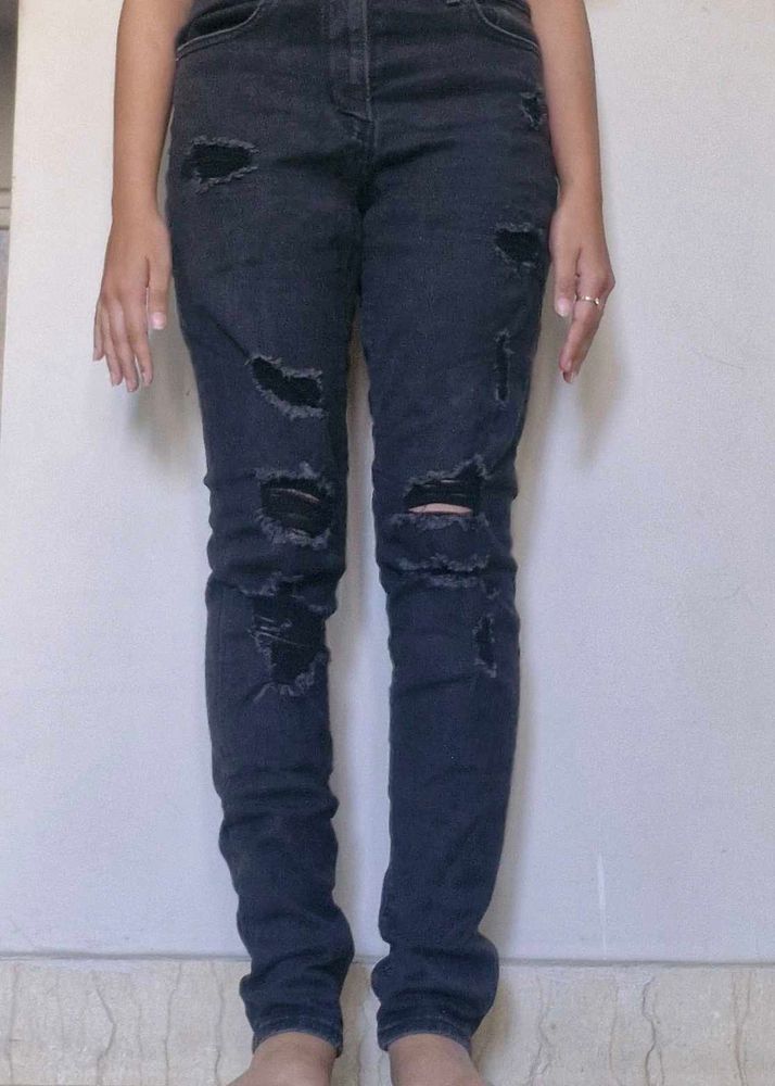 Levi's Charcoal Ripped Jeans