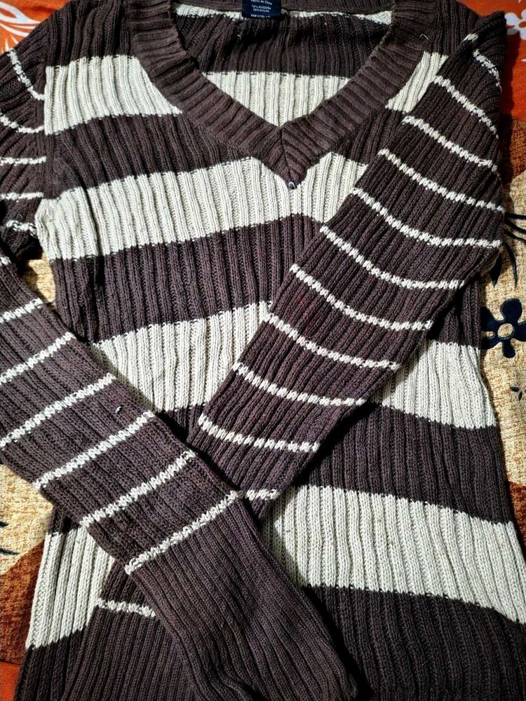 Striped Knit Sweater