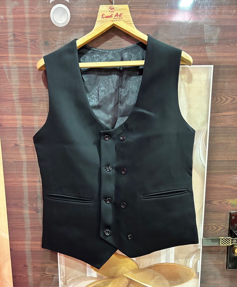 Men’s Black Waistcoat