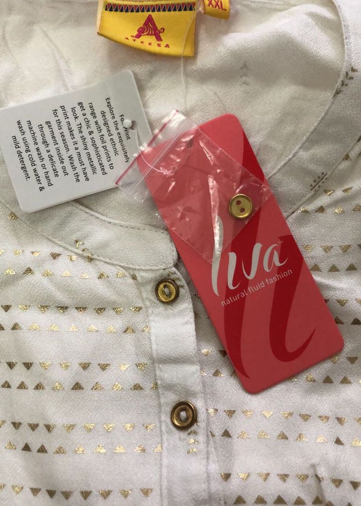 Ilva Metallic Print Tunic Top XXL