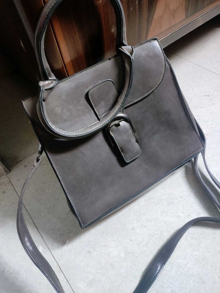 Grey Handheld Bag