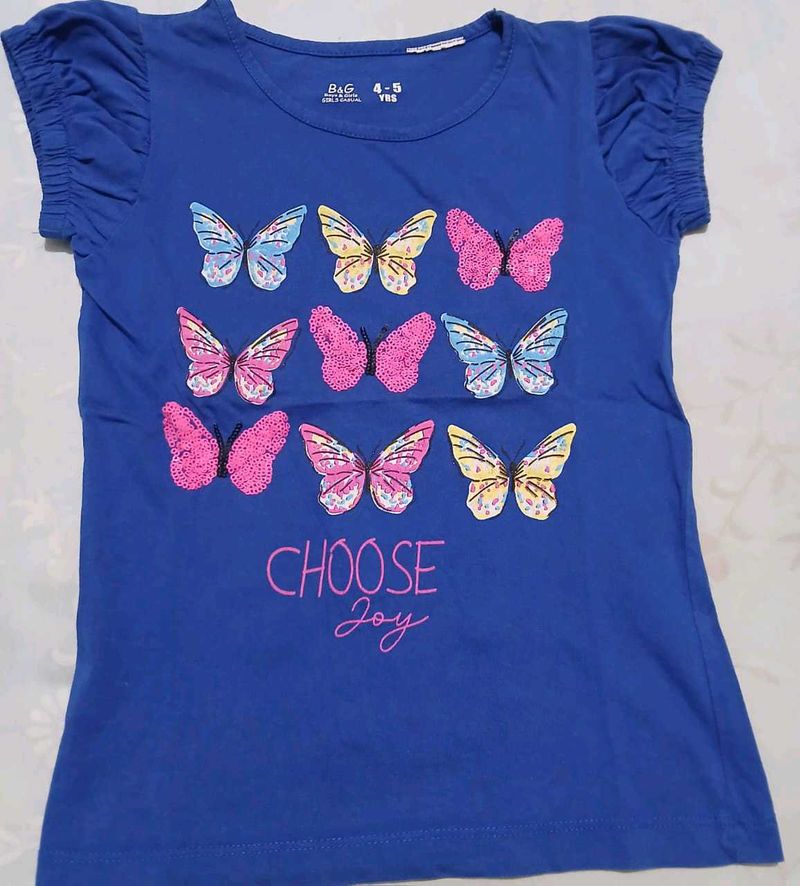 Cute Blue Butterfly Tee