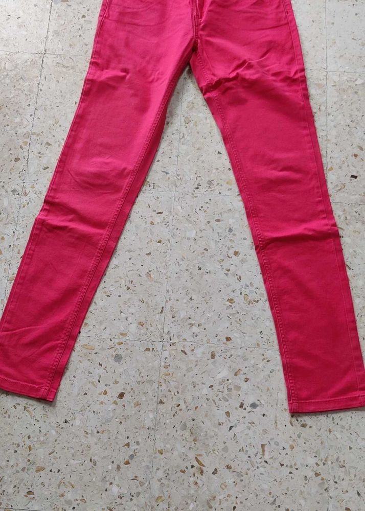 Only Brand , carrot red denim like jeans