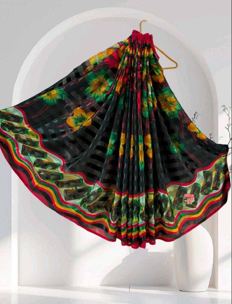 Beautiful Multicolour Gujarat Saree