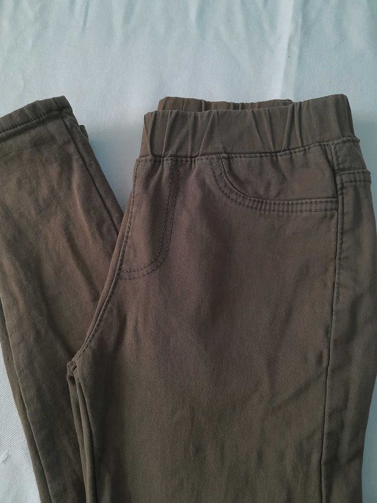 Winter Wear Olive Green Pants