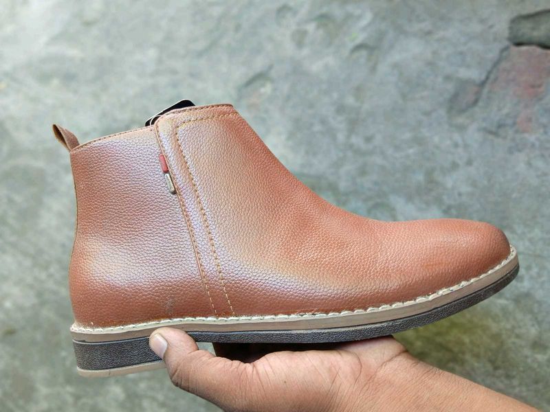 Men&#39;s Brown Leather Ankle Boots