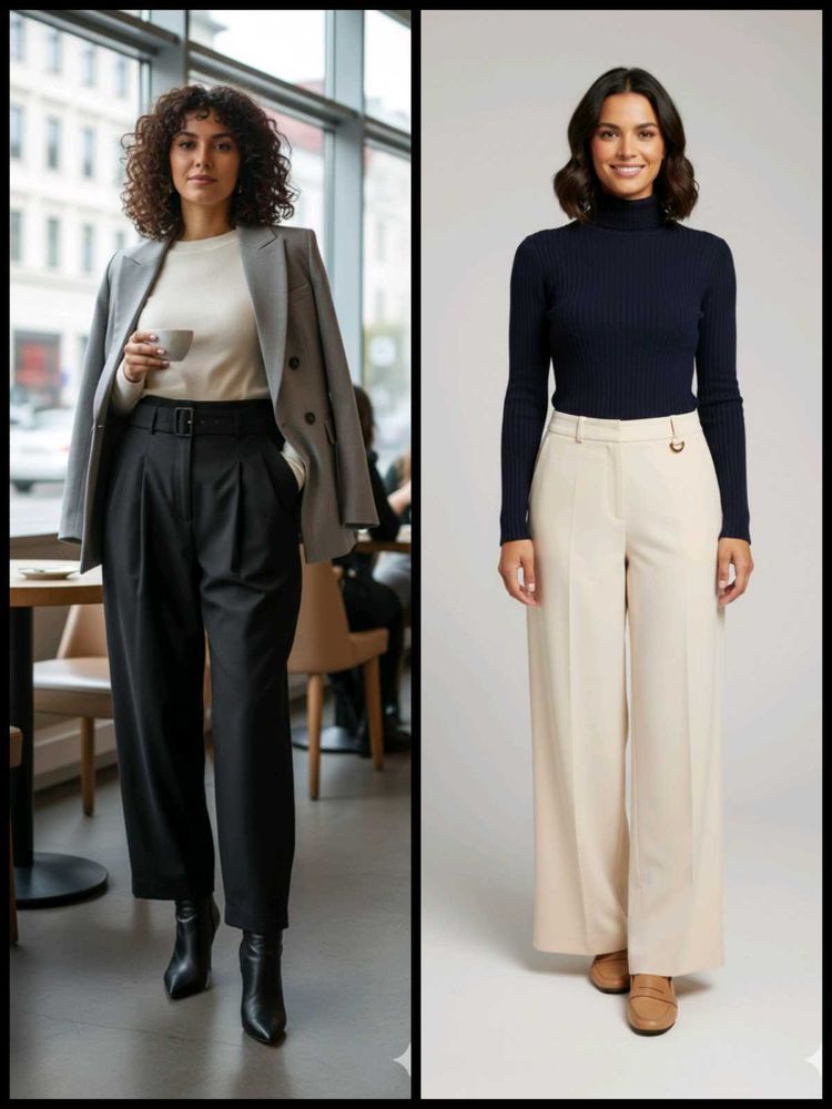 trou$er combo - black &amp; nude