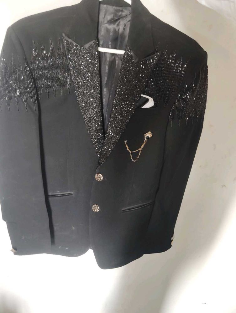 Moti Ki Kadai Wala Black Blazer With Pant