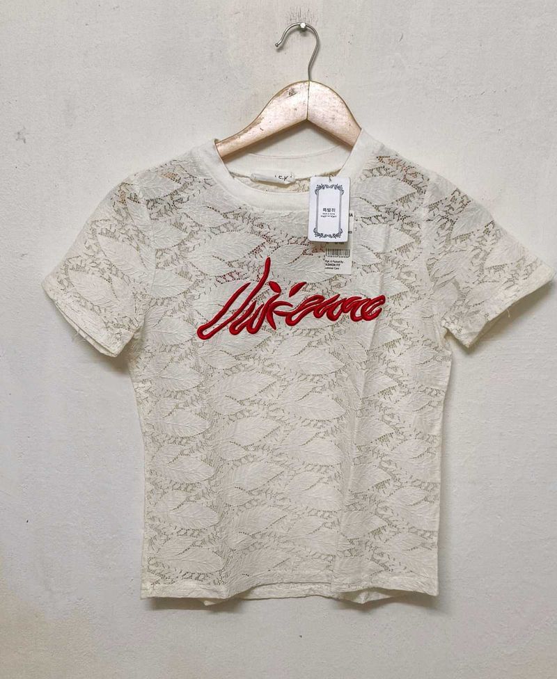Trendy New Lace Detail Top