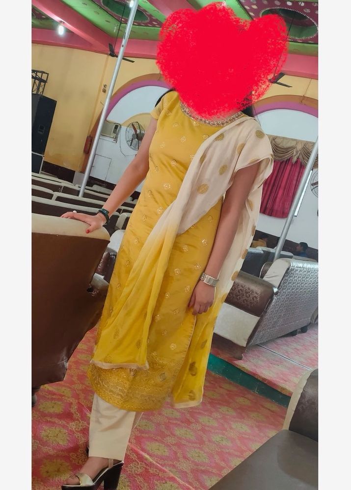 Yellow Embroidered Kurta Set