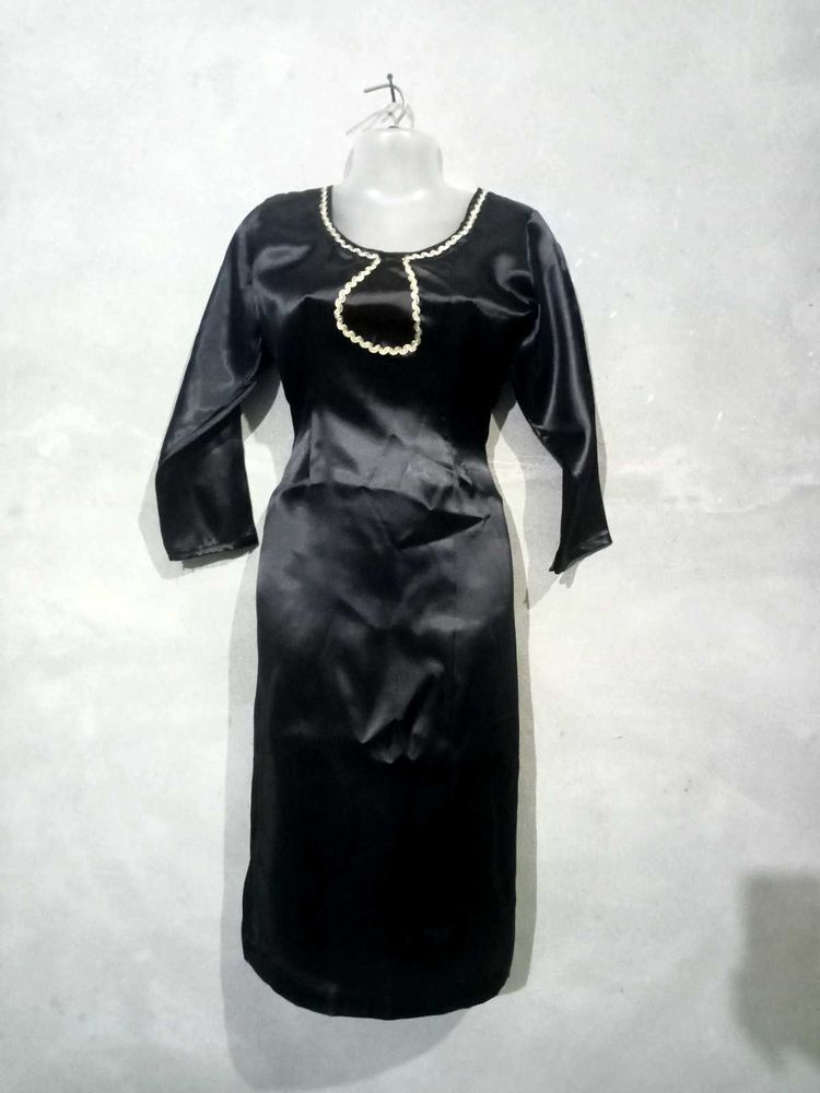 Black Satin Salwar Suit