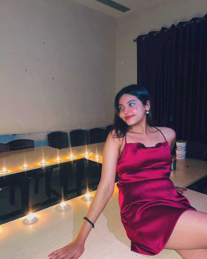 Burgundy Mini Slip Dress