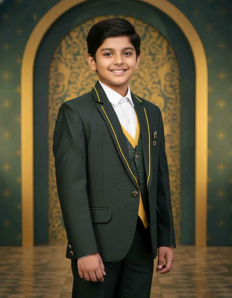 Kids 3 Piece Party Wear Suit