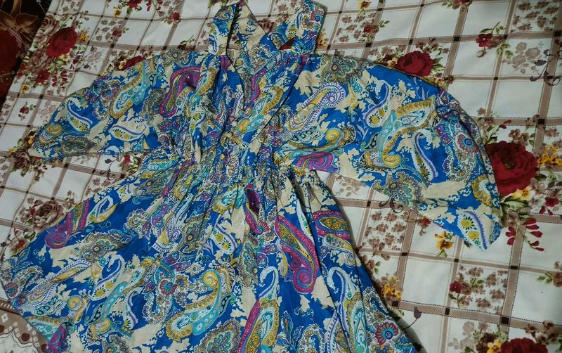Paisley Print Mini Dress
